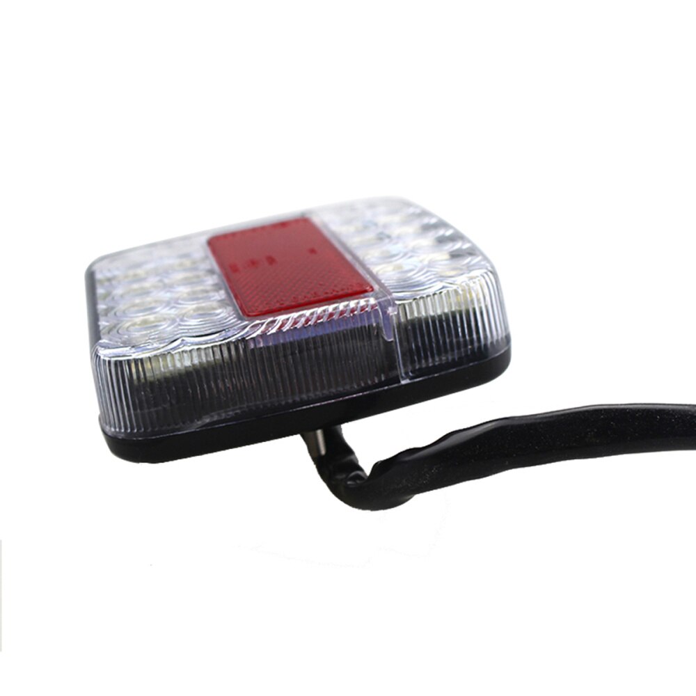 1 Paar HL-J-196 Trailer Achterlicht 12V Led Verlichting Aanhangwagen Signaal Running Lamp Voor Vrachtwagens Trailers (Wit En rood)