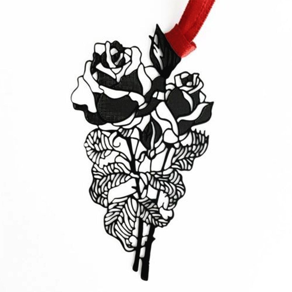 Cute Kawaii Black Butterfly Feather Metal Bookmark for Book Paper Items Lovely Korean Stationery DIY Package