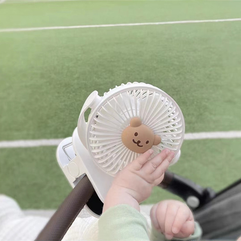 Zomer Mini Ventilator voor Kinderwagen, Draagbare Buitenventilator, Clip-on voor Baby, USB Oplaadbaar, Handheld Clip Elektrische Ventilator, 3 Snelheden