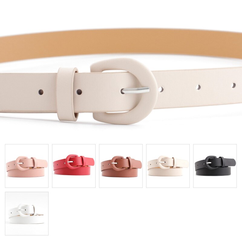 Vrouwen Wit Zwart Bruin Rood Dunne Lederen Riem Vrouwelijke Riem Pin Gesp Taille Riemen Voor Vrouwen dames Broek