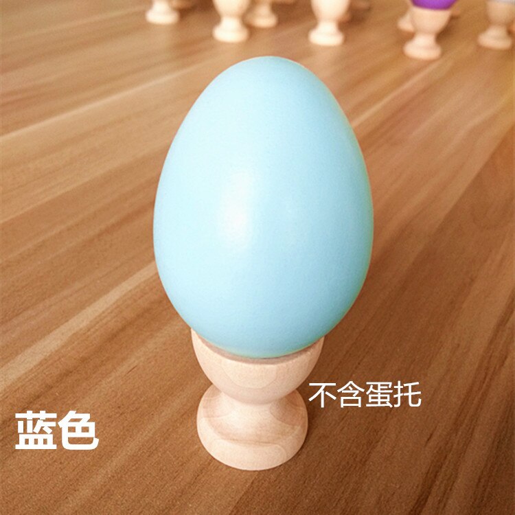 6 teile/los Neue Baby Spielzeug Holz Nachahmung Eier DIY Gemalt Graffiti Ostern Ei Modell Küche Pretend Spielen Spielzeug 12 Farben: 10