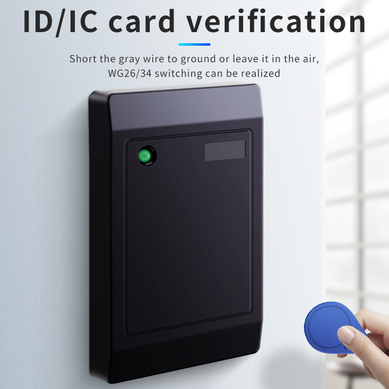 Cabezal de lectura IC de 125KHz ID o 13,56 MHz, formato Wiegand 26/34, impermeable, admite Sistema de Control de Acceso