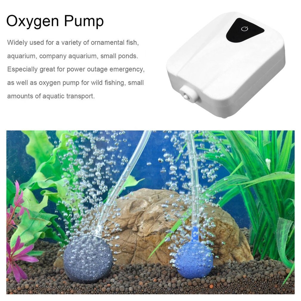 BSV-AP003 Aquarium Air Pump Fish Tank Mini Silent Compressor Outlet Oxygen Pumps Aquariums Aquatic Accessories