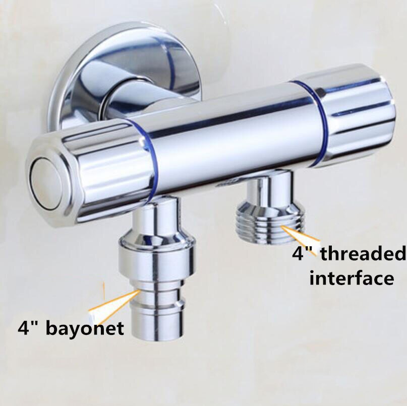 Fuld kobber trekant ventil vand separator antik dobbelt-brug dobbelt vand tre-vejs vinkel ventil vaskemaskine vandhane switch: B
