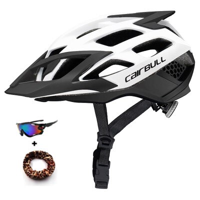 CAIRBULL – casque de vélo ultraléger pour hommes et femmes, dispositif de sécurité pour la descente, le vtt et la route, moulé: WHITE / 57-61 CM