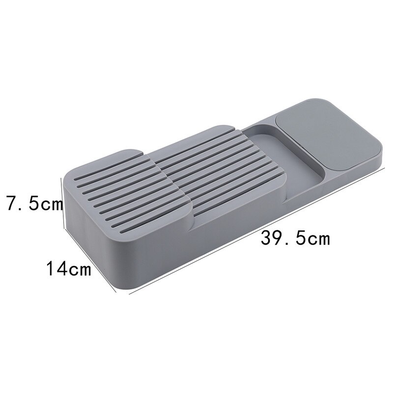 Cutlery Storage Box Plastic Knife Block Holder Drawer Knives Forks Spoons Storage Rack Knife Stand Cabinet Tray Kitchen Organize