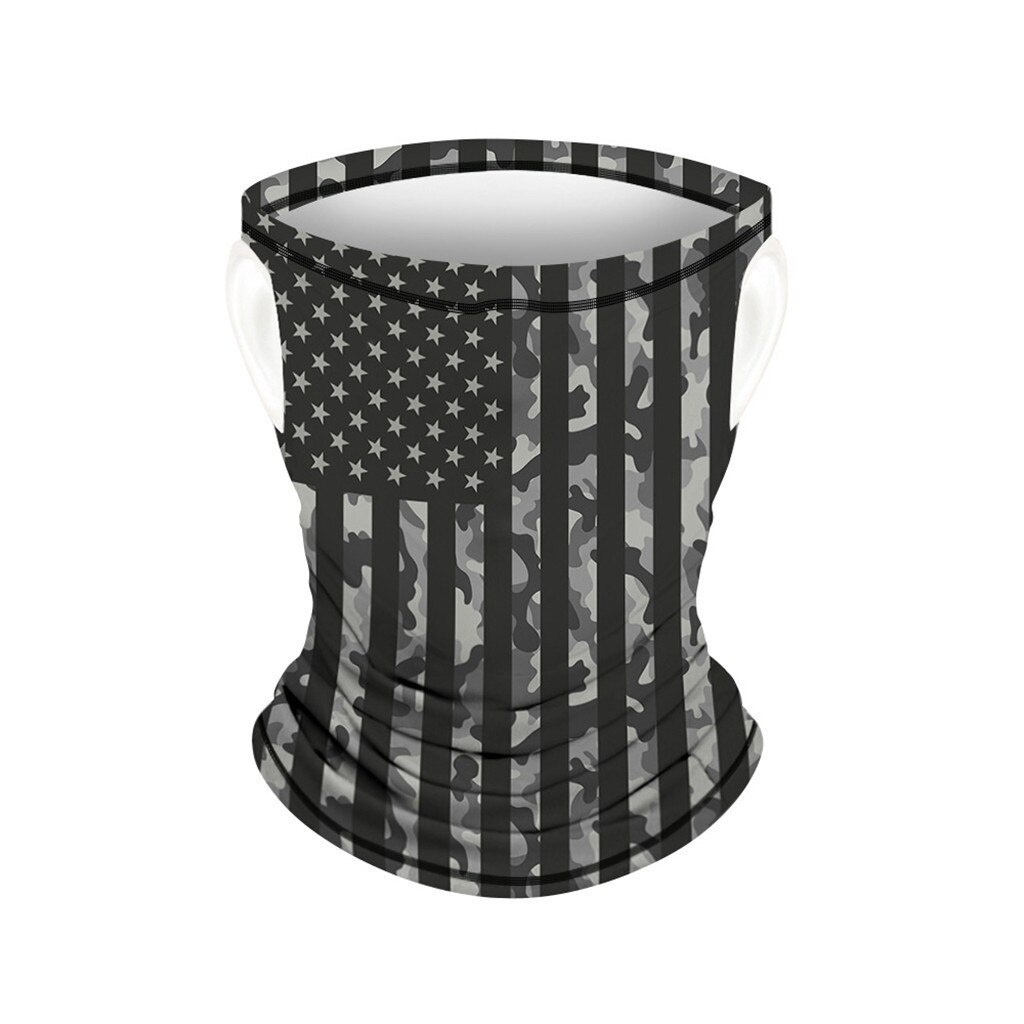 Unisex Washable Rave Bandana Children Outdoor Print Seamless Ear Mask Sports Scarf Neck Tube Dust Riding Mask Windproof Scarf