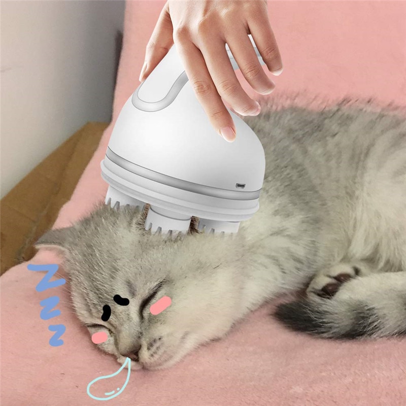 3D Haustier Intelligente Katze Massagegerät Kopf Massagegerät Katzen Automatische Drehen Wasserdichte Elektrische Pflegen Werkzeuge Hundesalon Massage