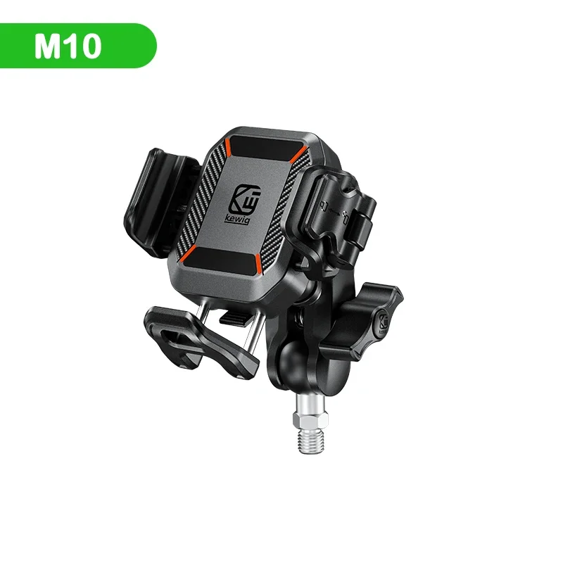 Soporte de teléfono para motocicleta, Amortiguador de vibración Dual, antivibración, para iPhone 15/14 Pro Max, 5,2-7,2 pulgadas: Verde