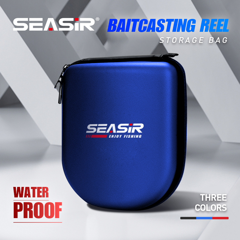 SEASIR Baitcasting Fishing Reel Bag EVA Water Bait Casting Drum Reels Pouch Protective Case Fishing Wheel Bag Left/Right