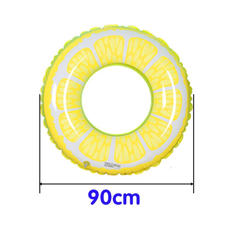 60-90CM anello gonfiabile di nuoto del cerchio del galleggiante dello stagno della frutta per i bambini adulti giocattoli giganti dello stagno del partito della spiaggia del materasso di aria del galleggiante di nuoto: 90CM B