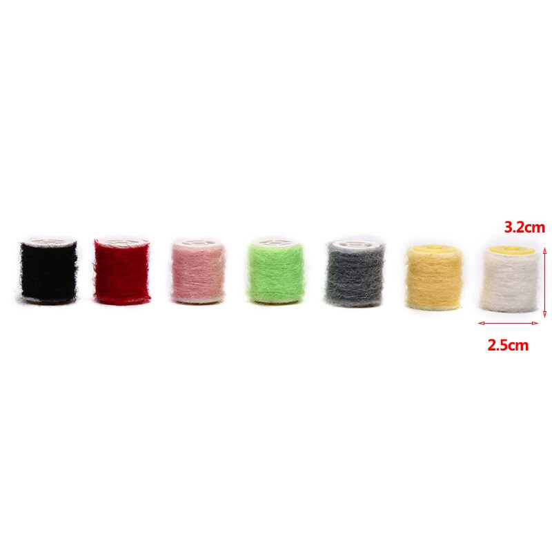 1 Roll Fly Tying Leech Mohair Yarn Long Angora Hair Twisted Fly Tying Yarn Caddis Hairy Nymph Body Tying Materials 7 Colors