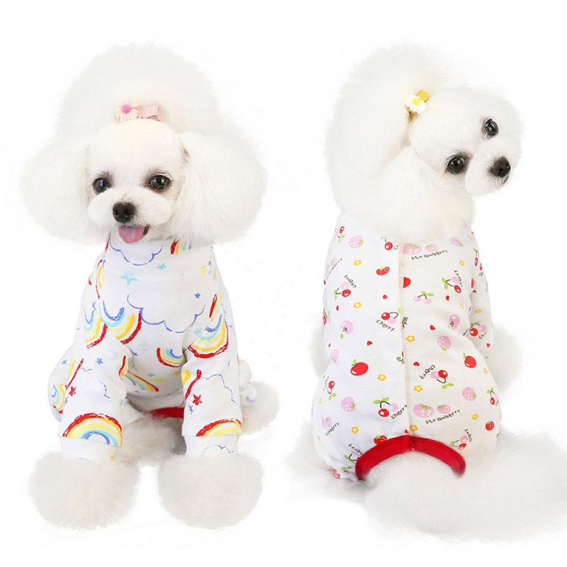 Gestreepte Kleine Honden Pyjama Voor Honden Kat Kleding Puppy Jumpsuit Voor Hond Jas Voor Chihuahua Pomeranian Honden Kleding Shirt