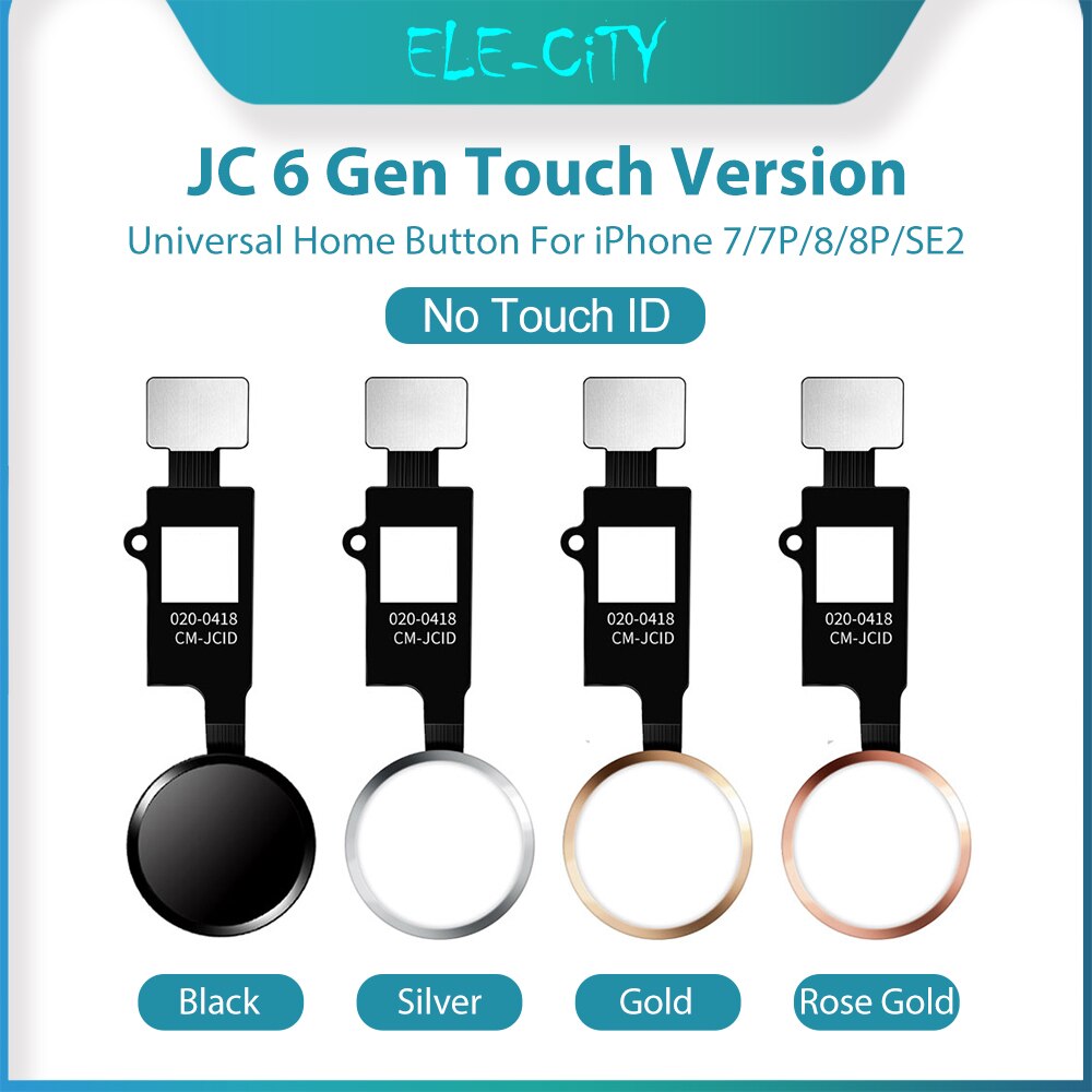 Universal Home Button With Flex Assembly For iPhone 7/7P/8/8P/SE2 Complete Assembly Replacement No Touch ID Touch Edition