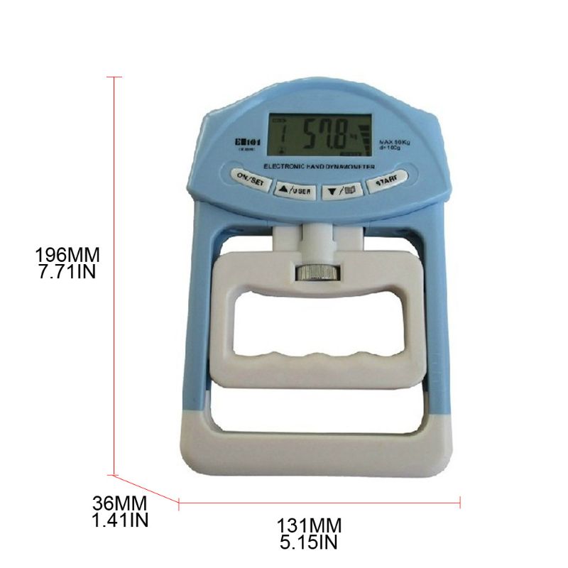 90kg Digital Hand Dynamometer High Accuracy Grip Strength Measurement Meter 35ED