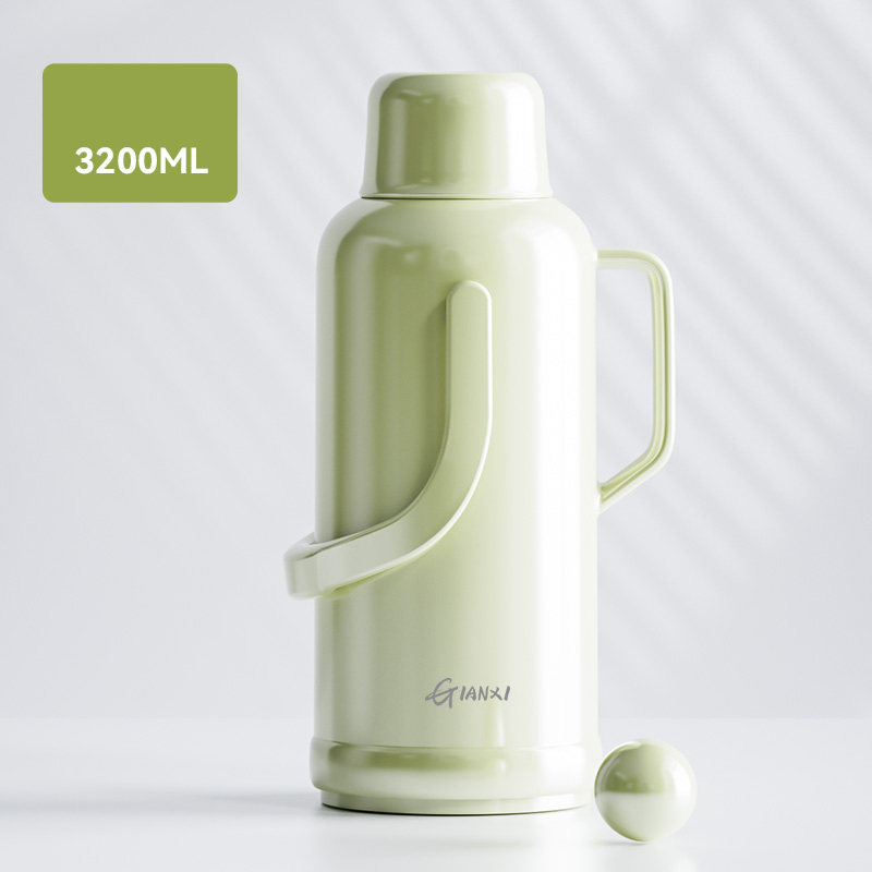 GIANXI botella termo al vacío de gran capacidad para mantener la vejiga interior de vidrio de la botella termo de té y café del hogar: Verde