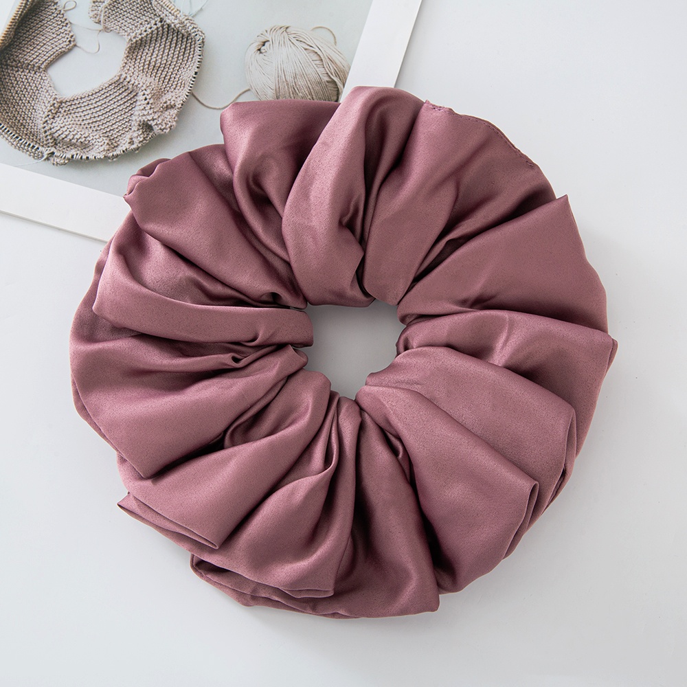 Grandes scrunchies de cetim oversized jumbo scrunchy dormir gigante muçulmano elástico volumizing puro costura laço de cabelo scrunchie: Lavanda