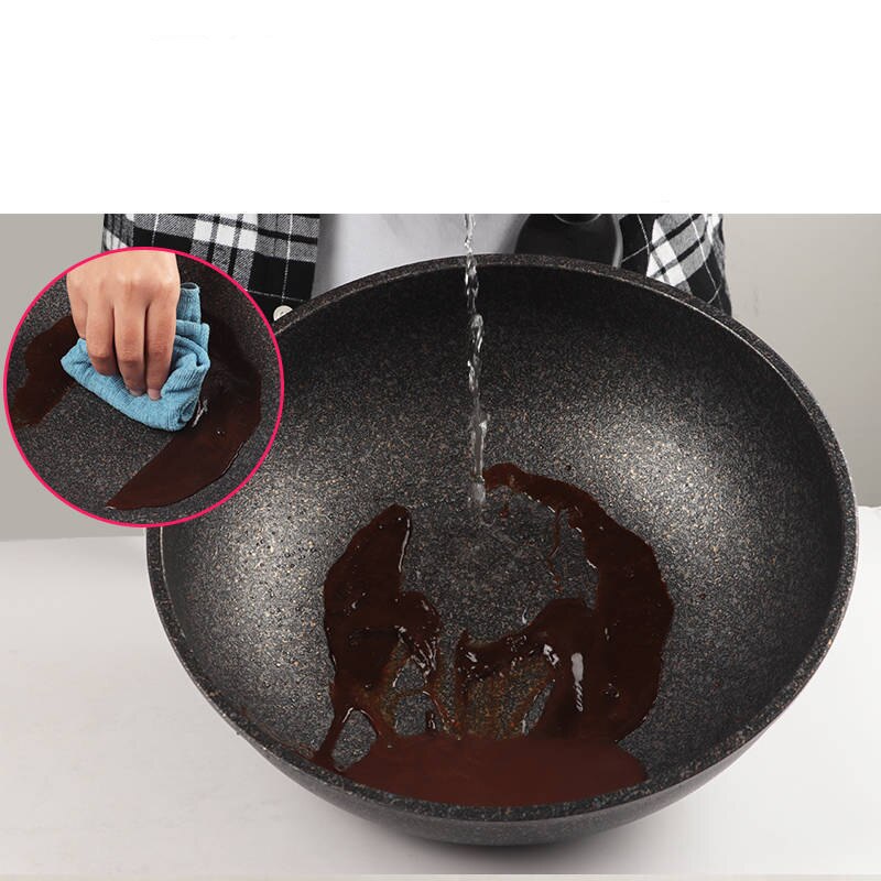 Non-stick pande 32cm røgfri boks wok gas komfur universal pande non stick pande gryder og pander sæt køkken gryde madlavning