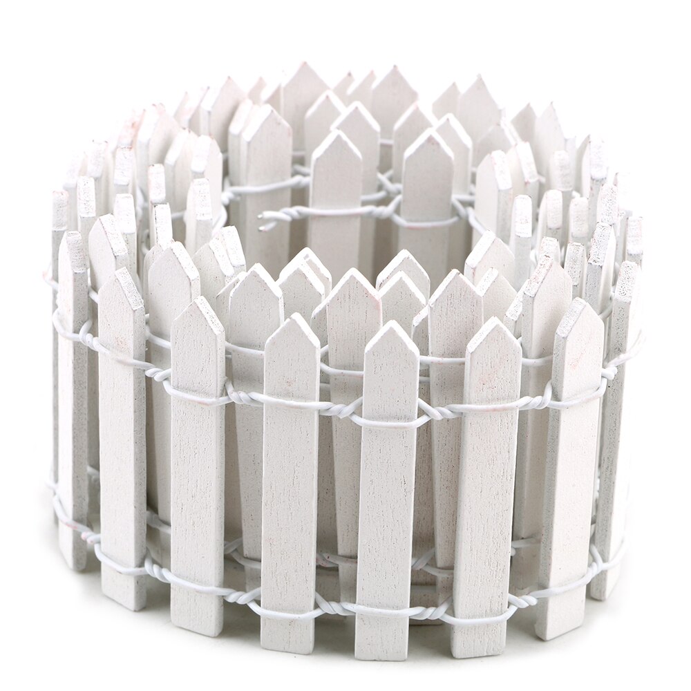 DIY Mini Fence Barrier Paling 100x5cm Fairy Garden Showcase Decoration Wooden Craft Outdoor Decor Garden Supplies