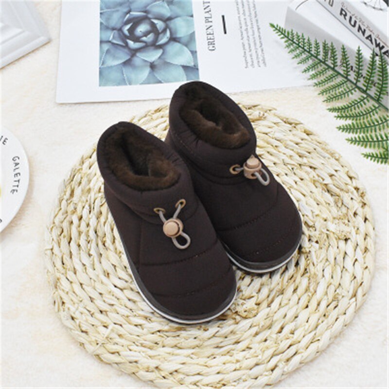 2020 nuovi stivali da neve per bambini invernali stivali da bambina in lana peluche ragazzo scarpe calde moda stivali per bambini scarpe per bambini: marrone / 26-27