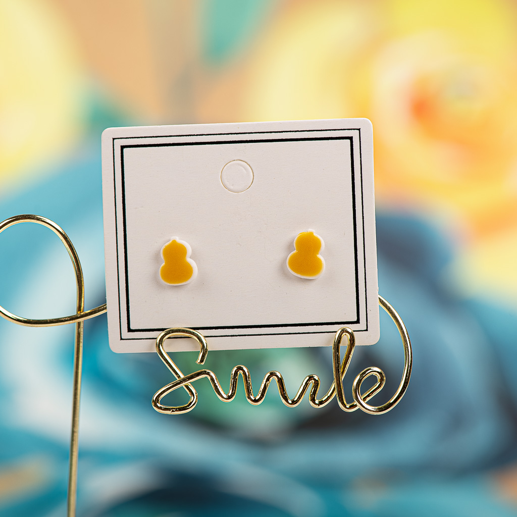 Prachtige Cartoon Multicolor Keramische Oorbellen # LY315 Accessoires Barato Oorbellen Ontmoette Kraaltjes Сережки Аниме: Rhodium Plated