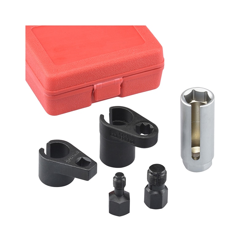 5 PC 1/2" 22mm Oxygen Lambda Sensor Remove Socket Set Kit Thread Chasers