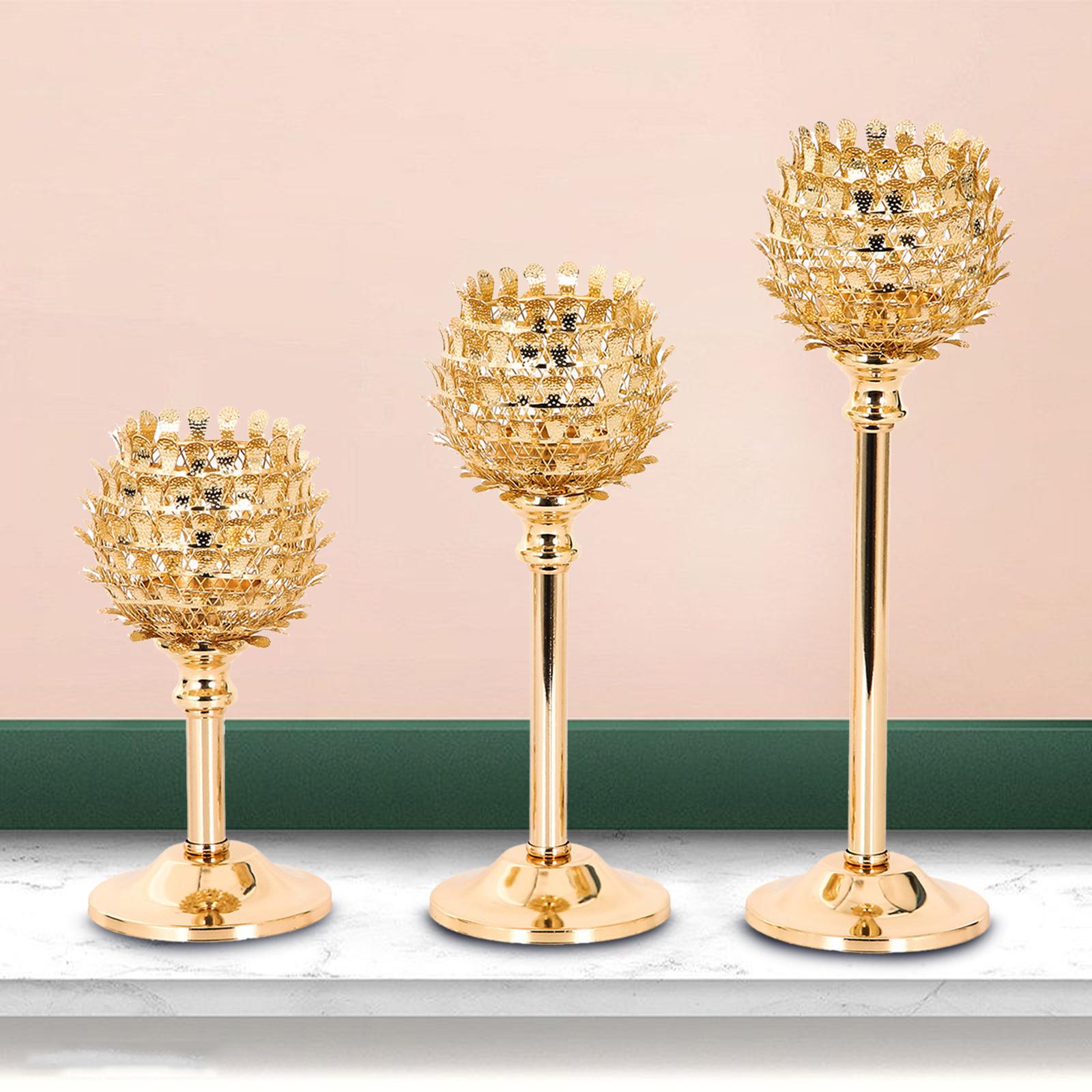 Crystal Tealight Candle Holders Metal Glass Candlesticks Wedding Table Centerpiece Party Christmas Home Decoration