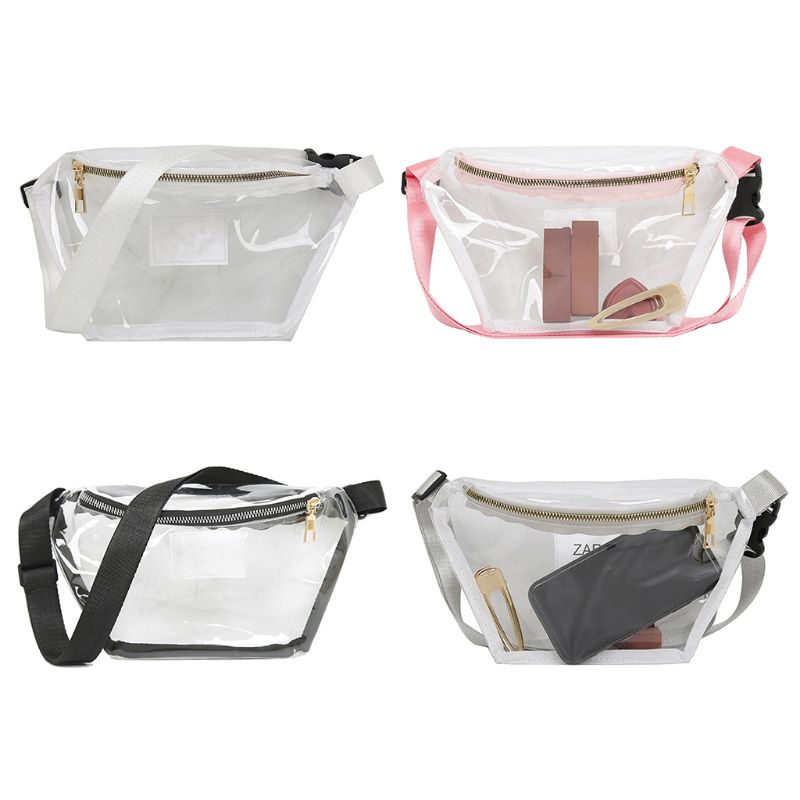 Vrouwen Transparante Heuptas Pvc Fanny Hip Pack Meisjes Lady Casual Telefoon Pouch Schouder Borst Portemonnee Riem bum Bag