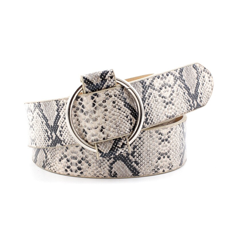 Vrouwelijke Luipaard Riem Snake Skin Zebra Print Dunne Paardenhaar Tailleband Pu Lederen Gouden Ring Hart Pin Metalen Gesp Dames Riemen