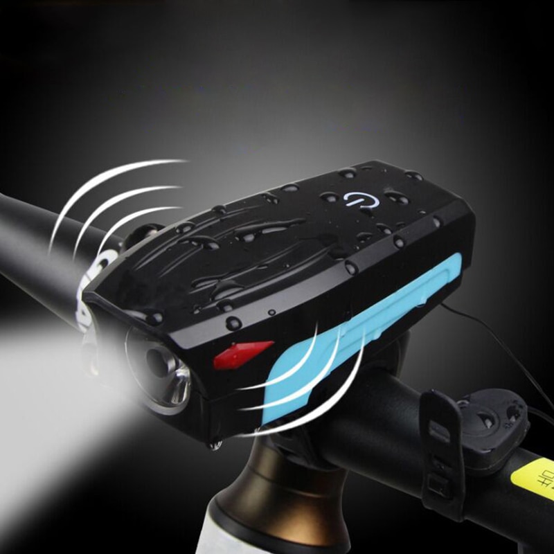 Usb Oplaadbare Waterdichte Smart Sensor Speaker Lichten Buiten Rijden Mountainbike Touch Hoorn Koplamp Fietsverlichting