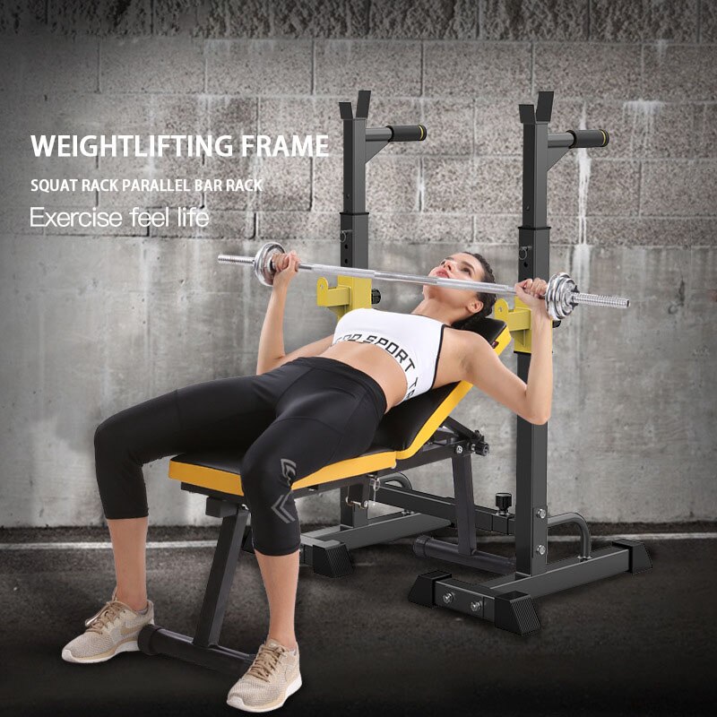 Multifunctional Weight Dumbbell Bench Rack Weightlifting Bed Folding Barbell Lifting Training Bench Press Fitness Equipment