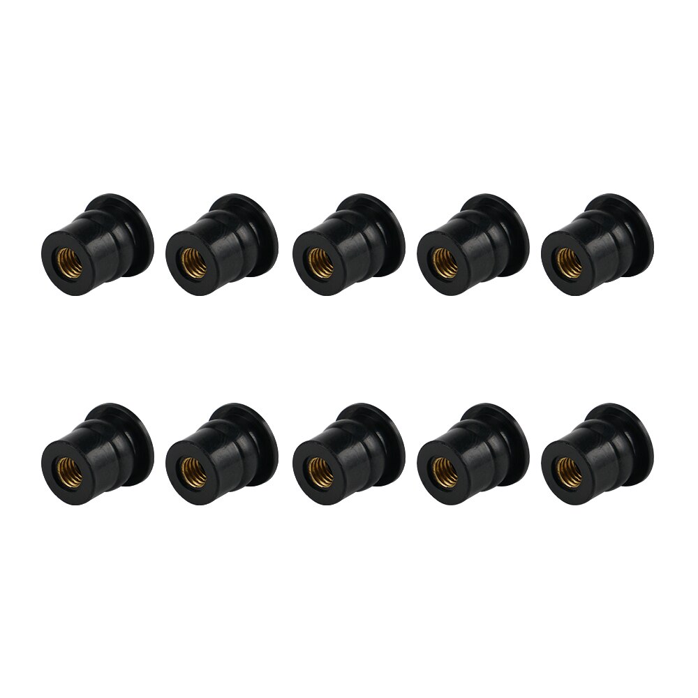 10pcs M6 Motorfiets Rubber Goed Noten Voorruit Kuip Cowl Universele 6mm Wellnut Voor Voorruit Accessoires