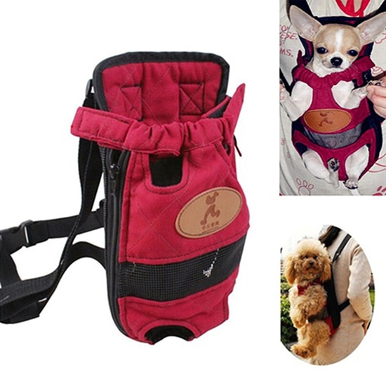 Mochila De Transporte al aire libre para mascotas, bolso de hombro con correa frontal para cachorros, perros y gatos, a la