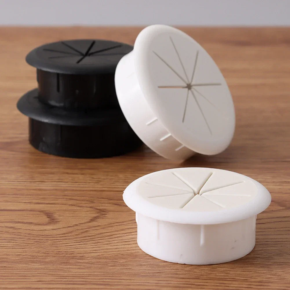 Desk Cord Grommet Wire Hole Cover Line Outlet Port Wire Organizer Cable Pass Through 60MM Threading Box Cover Office Tools