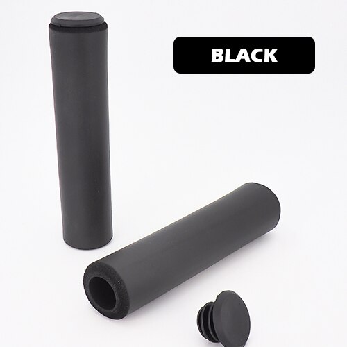 Luva de silicone para guidão de bicicleta, acessório para ciclismo à prova de choque, manoplas macias de bicicleta mtb com 18mm: Black Bike Grips
