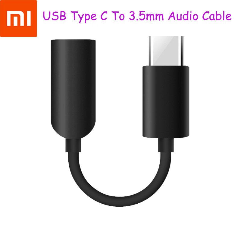 XIAOMI – câble Audio Original avec prise Jack 3.5 et port USB C vers 3.5mm, adaptateur pour écouteurs Mi 12 11 11T 10 10T 9T Pro/Lite: Black