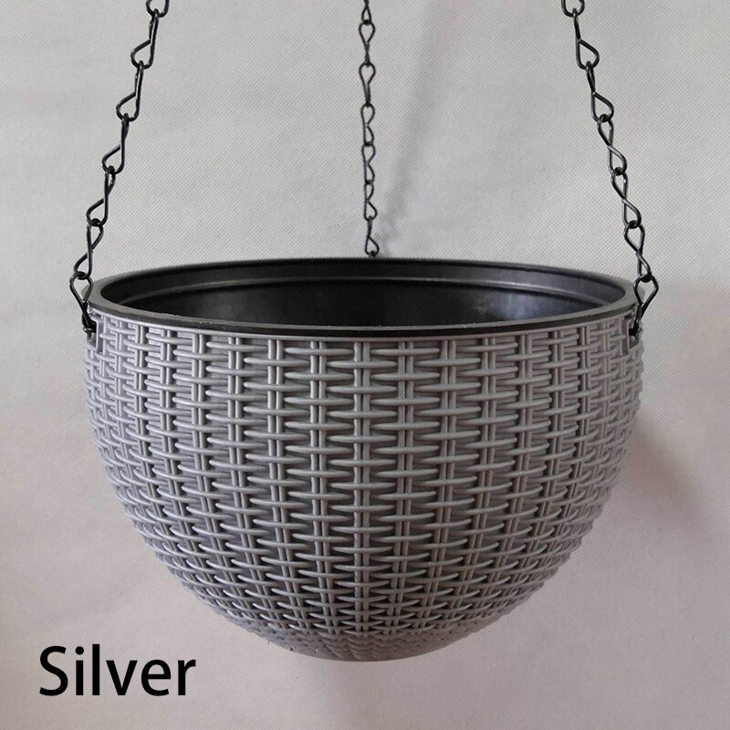 Macetas colgantes de resina para decoración de pared, cesta de flores para jardín, exterior, 1 ud.: H