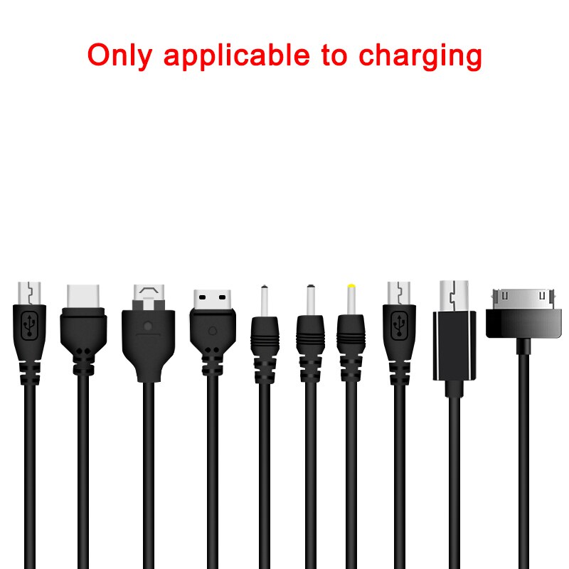 USB Cable 10 in 1 Universal Portable USB Data Cable For Cell Phone Fast Charging Mobile Phone One Drag 10 USB Charging Cable