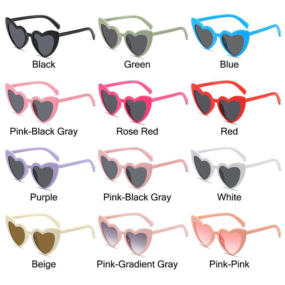 Gafas de sol en forma de corazón, gafas de sol Vintage irregulares con forma de corazón rosa, gafas de sol de para disparar en la calle para mujer, protección UV