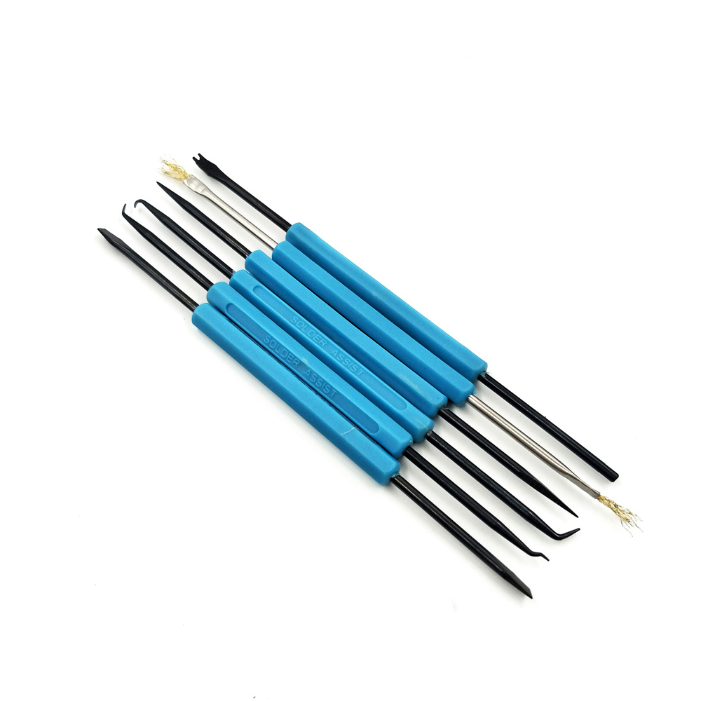6 In 1 Auxiliary Soldering Tools Kit PCB Circuit Boards Welding Plate Dismantling Tools Pointed Needle Accessories
