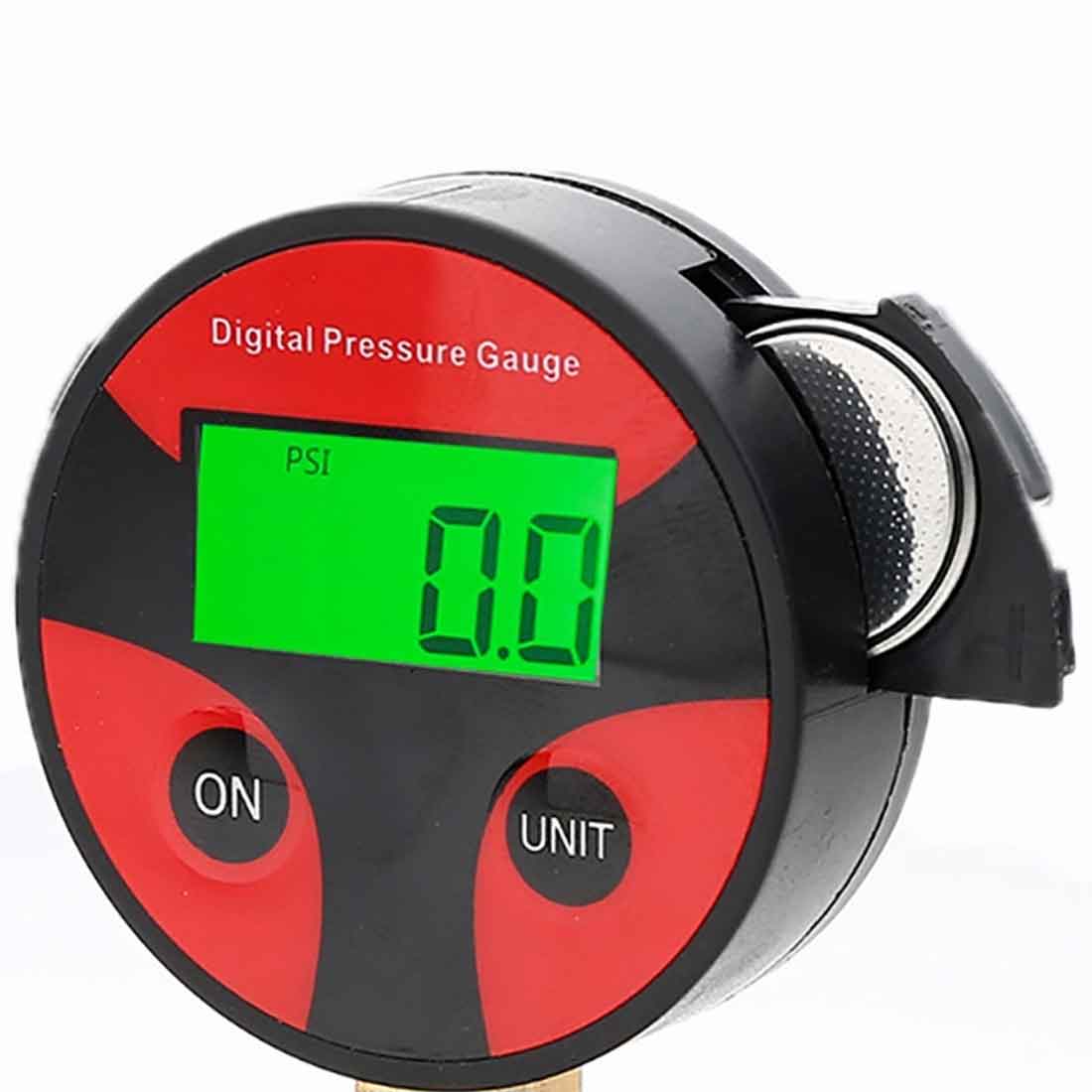 LCD Digital Tyre Tire Air Pressure Gauge Meter for Car Truck Motorcycle High Digital Chip Made of Rubber Brass 0-200PSI
