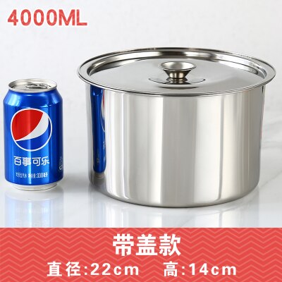 kitchen accessories meal prep serving bowl soup pot with lid ureens noodle cans seasoning oil container 1pc: 4000ml