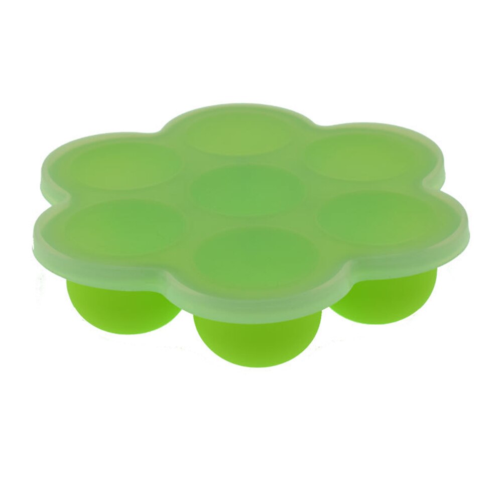 Récipient alimentaire en caoutchouc de silicone pour bébé, boîte de stockage de lait de sein de Fruit de bébé, congélateur plateau bac à légumes accessoires de cuisine outils: green