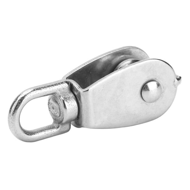 10Pcs Single Pulley Block Lifting Crane Stainless Steel Wire Rope Lifting Hook Hanging Towing Wheel