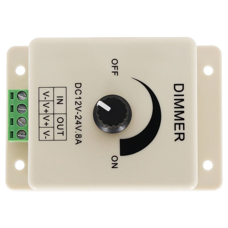 12 V 24 V LED Dimmer 8A Voltage Regulator Verstelbare Controller voor LED Strip Licht Lamp