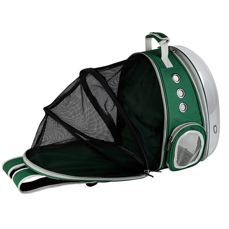 Transportin perro,mochila perro,suministros para perros,perros,mochila transportadora para perros y gatos, bolsa plegable, cápsula de observación, accesorios de viaje, accesorios para perros pequeños: Verde