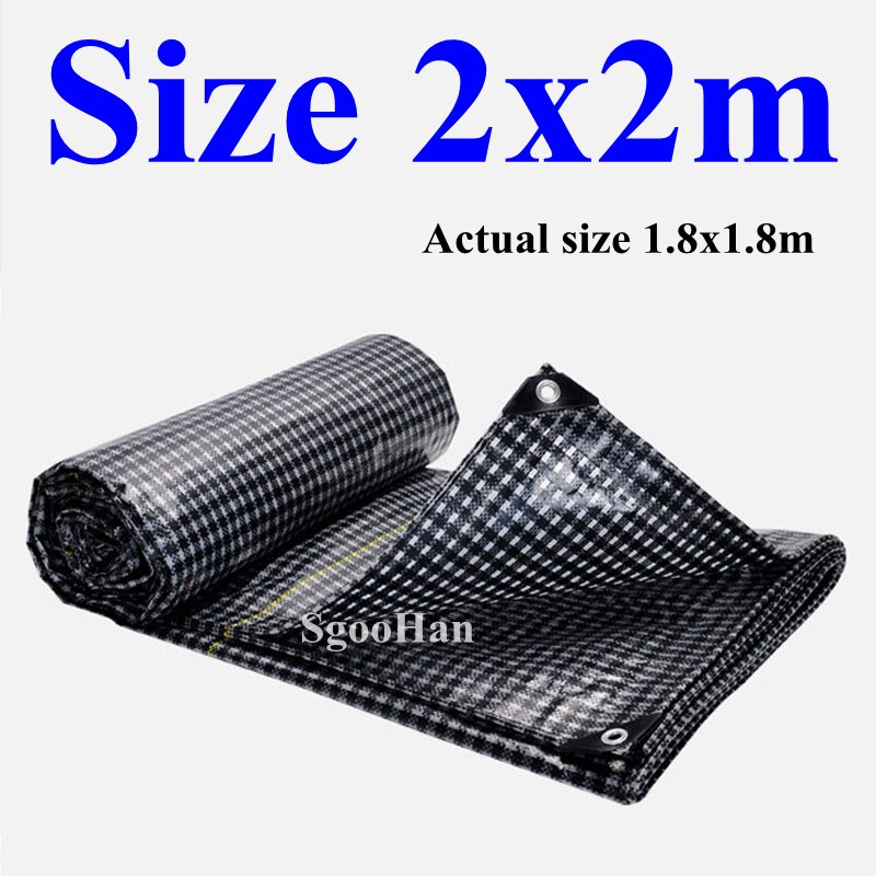 0.32mm pe presenning regntät duk utomhus markis skuggning segel båt lastbil skärmtak mark duk hund husdjur hus vattentät duk: 2 x 2m
