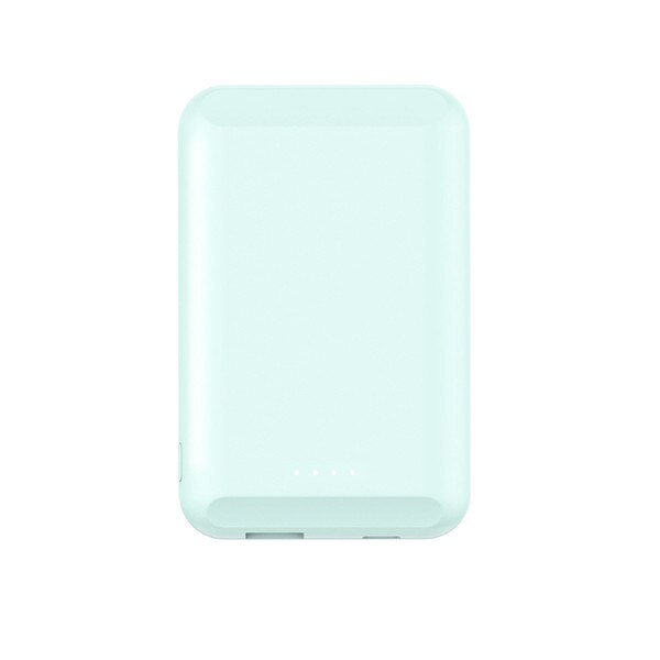 Caseier Magnetische Draadloze Oplader 5000Mah Mini Power Bank Voor Iphone 12 Pro Max Magnetische Externe Batterij Draagbare Powerbank: green