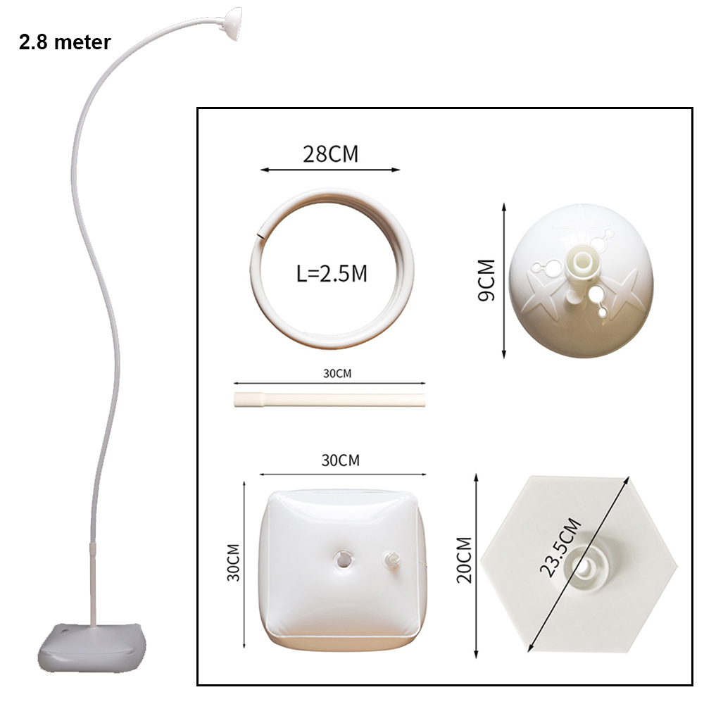 Kit d'arche à ballons 2.8m et 1.9m, demi-arc à ballons à flexion libre, support avec base, arc à ballons, mariage, fête d'anniversaire, décor de toile de fond: Emerald