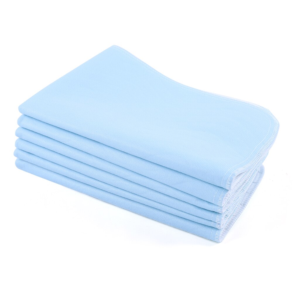 6pcs Reusable Washable Pad An Absorbent Pad For Adults Incontinence Pad Mattress floor mats cushion Blue + White 45 * 60